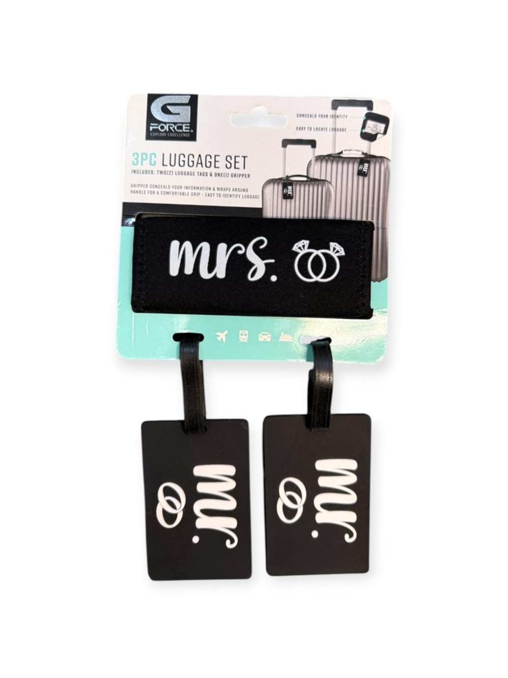 Mr. & Mrs. Luggage Tag Set Honeymoon Luggage Tags